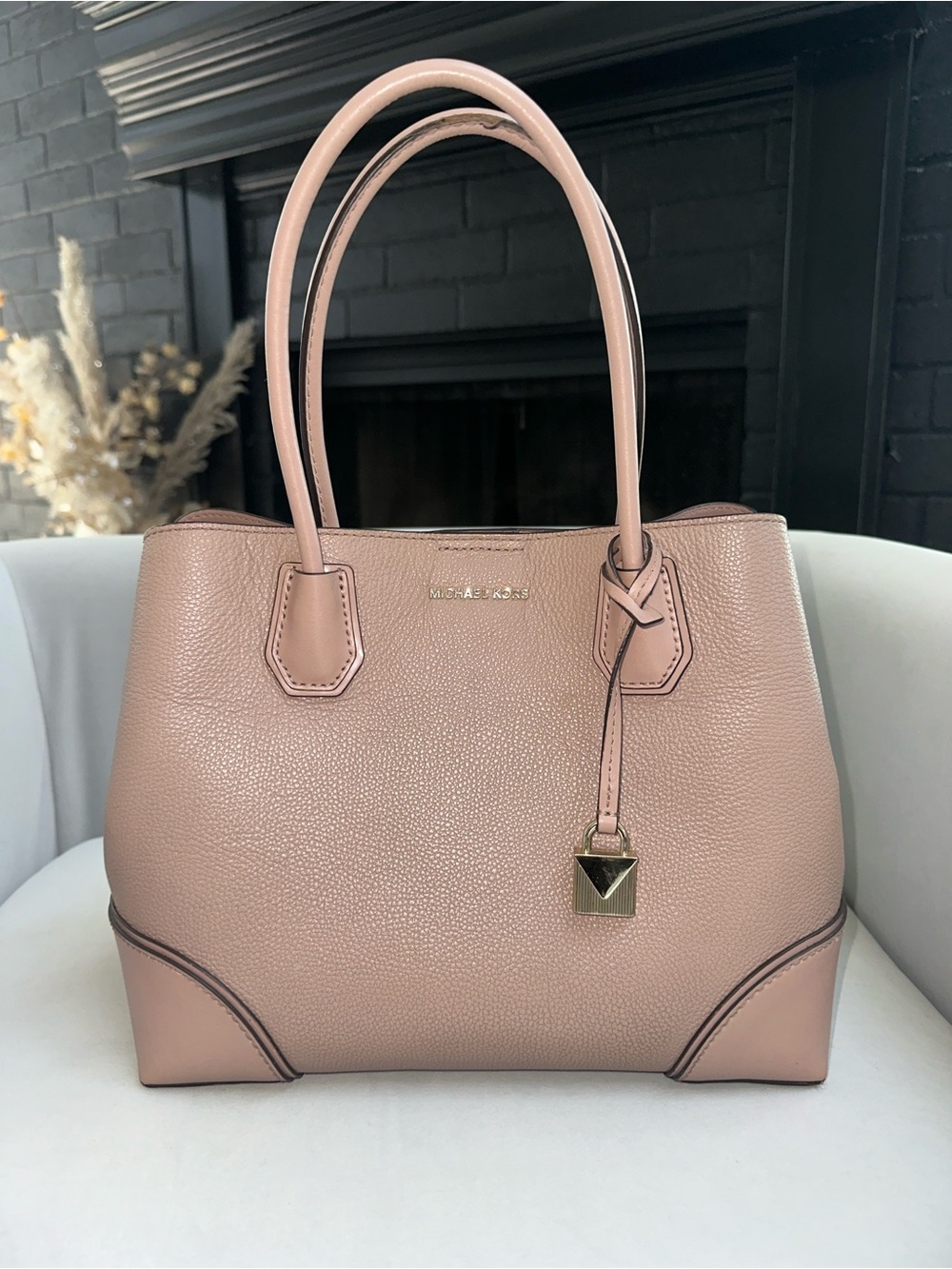 Michael Kors Blush Pink Leather Satchel - Picture 9 of 10